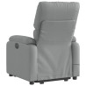 Sillón de masaje eléctrico reclinable elevable tela gris claro 4