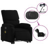 Sillón de masaje eléctrico reclinable elevable tela negro 5