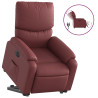 Sillón elevable eléctrico cuero artificial rojo tinto 2