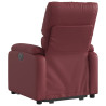 Sillón elevable eléctrico cuero artificial rojo tinto 4