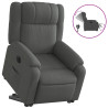 Sillón eléctrico reclinable elevable de tela gris oscuro 2