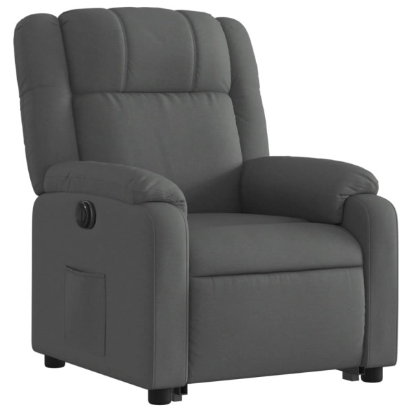 Sillón eléctrico reclinable elevable de tela gris oscuro M 3