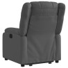 Sillón eléctrico reclinable elevable de tela gris oscuro 4