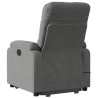 Sillón reclinable masaje elevable tela microfibra gris oscuro 4
