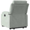 Sillón eléctrico reclinable elevable de terciopelo gris claro 4