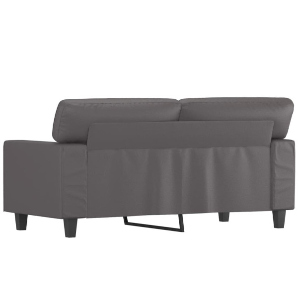 Sofá de 2 lugares 120 cm couro artificial cinza M 5