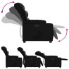 Sillón reclinable de cuero sintético negro 4