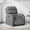 Sillón reclinable eléctrico de tela gris oscuro 1