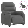 Sillón reclinable eléctrico de tela gris oscuro 2