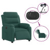 Sillón reclinable eléctrico tela verde oscuro 5