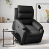 Sillón reclinable elevable cuero artificial negro 1