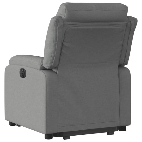 Sillón reclinable elevable de tela gris oscuro M 4