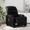 Sillón de masaje reclinable eléctrico cuero sintético negro 1