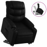 Sillón reclinable elevable cuero artificial negro 2