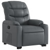 Sillón reclinable elevable cuero artificial gris 3