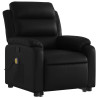 Sillón reclinable de masaje de pie cuero artificial negro 3