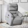 Sillón de masaje eléctrico reclinable elevable tela gris claro 1