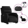Sillón reclinable y elevable eléctrico cuero sintético negro 5