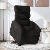 Sillón eléctrico reclinable elevable de tela negro 1