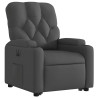 Sillón eléctrico reclinable elevable de tela gris oscuro 3