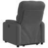 Sillón eléctrico reclinable elevable de tela gris oscuro 4