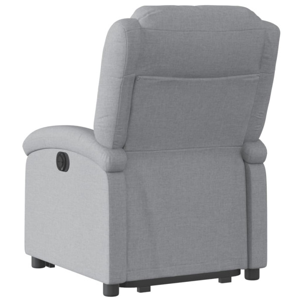 Sillón eléctrico reclinable elevable de tela gris claro M 4