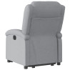 Sillón eléctrico reclinable elevable de tela gris claro 4