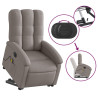 Sillón de masaje eléctrico reclinable elevable tela taupé 5