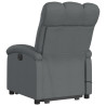 Sillón de masaje eléctrico reclinable elevable tela gris oscuro 4