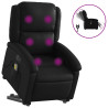 Sillón de masaje elevable eléctrico cuero sintético negro 2
