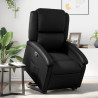 Sillón reclinable elevable cuero artificial negro 1