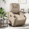 Sillón elevable eléctrico cuero artificial capuchino 1