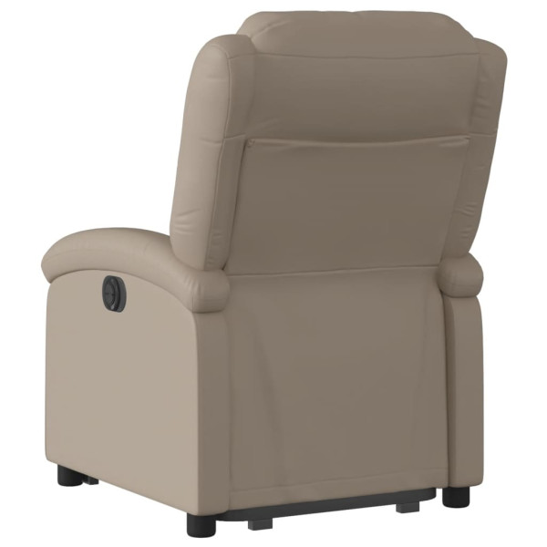 Sillón reclinable elevable cuero artificial color capuchino M 4