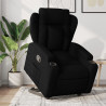 Sillón reclinable elevable tela negro 1