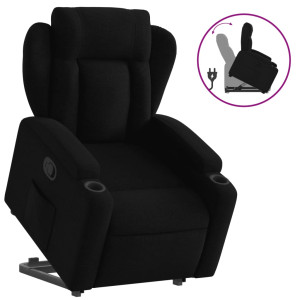 Sillón reclinable elevable tela negro H
