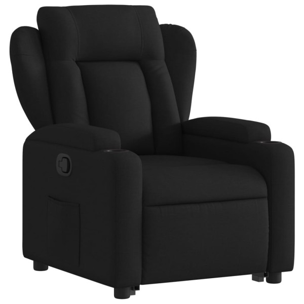 Sillón reclinable elevable tela negro M 3