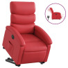 Sillón elevable eléctrico cuero artificial rojo 2