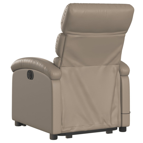 Sillón reclinable de masaje eléctrico cuero sintético capuchino M 4