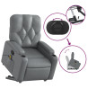 Sillón reclinable de masaje de pie cuero artificial gris 5