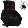 Sillón reclinable de masaje elevable tela negro 2