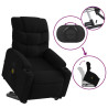 Sillón reclinable de masaje elevable tela negro 5