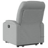 Sillón de masaje eléctrico reclinable elevable tela gris claro 2