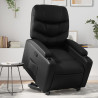 Sillón reclinable elevable cuero artificial negro 1