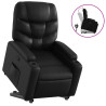 Sillón reclinable elevable cuero artificial negro 2
