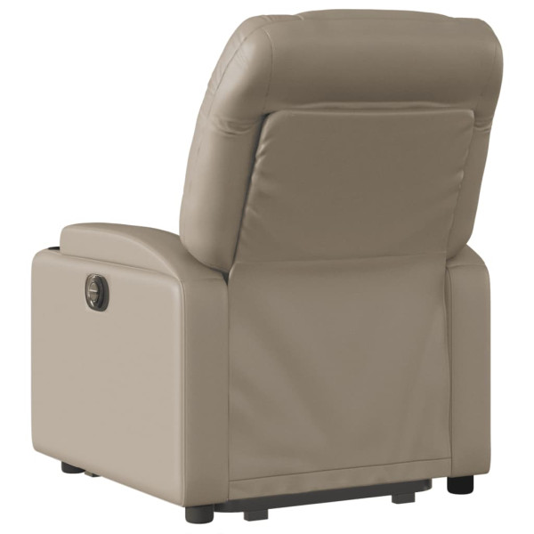 Sillón reclinable elevable cuero artificial color capuchino M 4