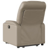 Sillón reclinable elevable cuero artificial color capuchino 4