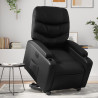 Sillón reclinable y elevable eléctrico cuero sintético negro 1