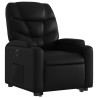 Sillón reclinable y elevable eléctrico cuero sintético negro 3