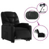 Sillón reclinable y elevable eléctrico cuero sintético negro 5