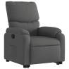 Sillón reclinable elevable de tela gris oscuro 3